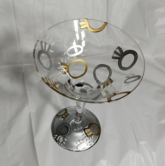 Lolita Wedding Hand Painted 7.5oz Martini Glass with Attitude Recipe on Bottom - Picture 8 of 9